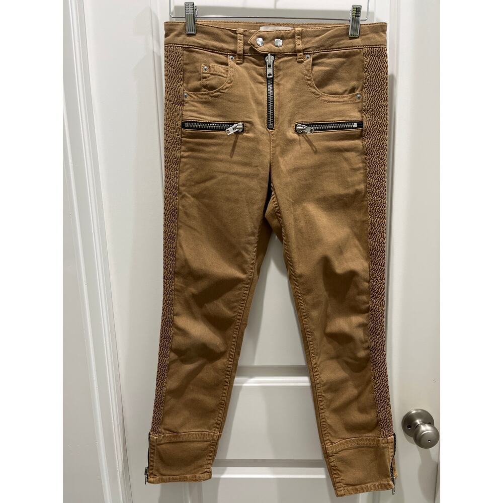 Isabel Marant Etoile Alone Capri Pants With Ankle Zip Sz 40